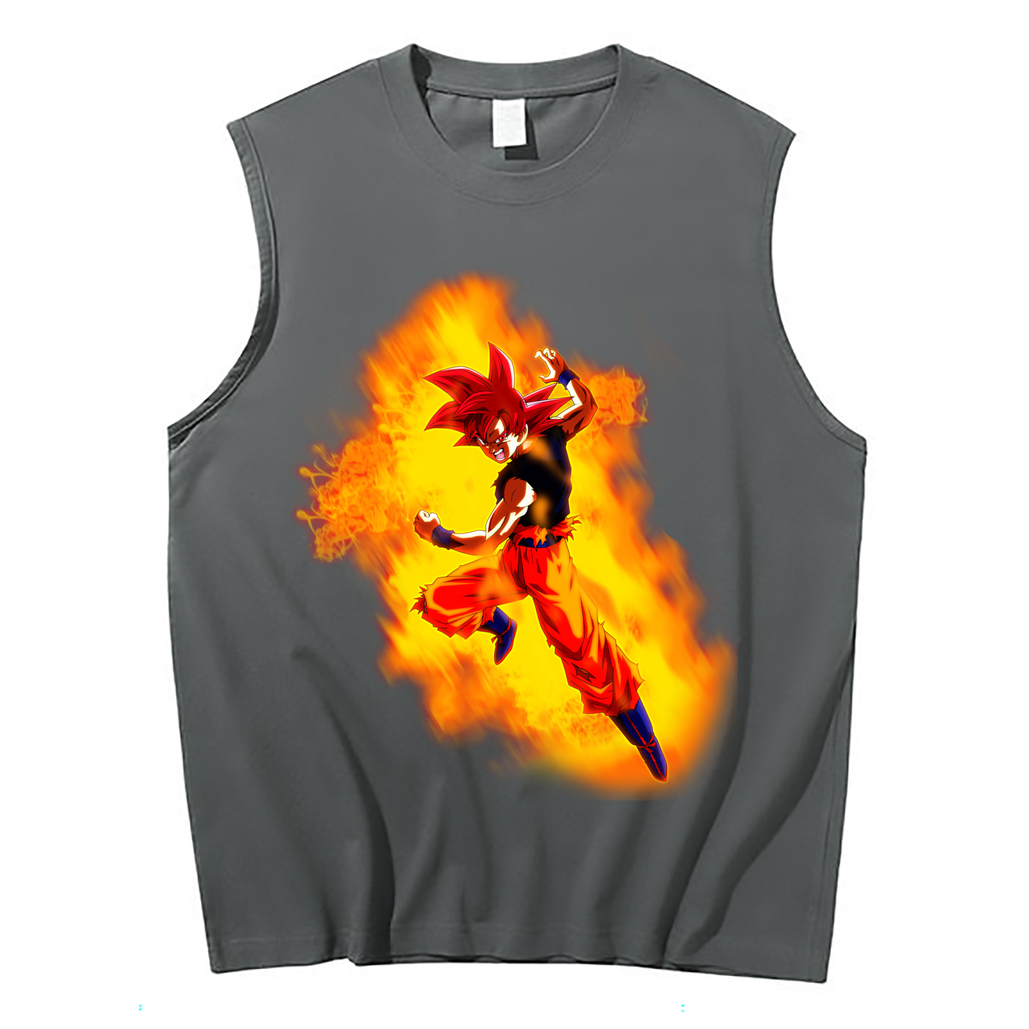 （画像用） ドラゴンボール 孫悟空（そん ごくう）Son Goku カカロット DRAGON BALL Kakarotto コットン100％タンクトップ（フロントプリント）